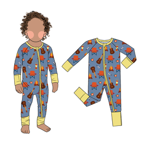 Little Glow Kid Baby Footie Romper Menutupi Kaki dan Tangan, Lembut, Cetak yang Dapat Disesuaikan, Pakaian Anak untuk Musim Semi dan Gugur. - Product Image 4