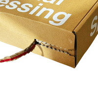 Caja de Embalaje Personalizada de 14 Piezas, Cajas de Cartón Corrugado Impresas, Cartón Reciclado, Cierre de Cremallera, Tira Desprendible, Carpetas para Envíos, Grabado en Relieve, Reciclable