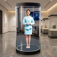 Utech UT-75CST2 Écran publicitaire numérique holographique transparent 3D de 75 pouces 4K avec luminosité de 1 000 000:1 (1000 cd/m²) et intelligence artificielle