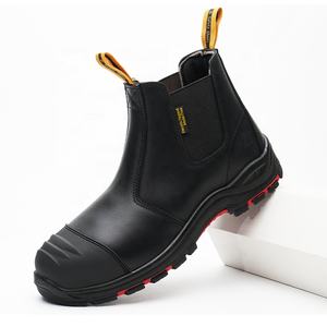 ZG L607 Stivaletto di Sicurezza Chelsea Impermeabile Nero in Vera Pelle Stivali Antinfortunistici Industriali Antiperforazione <span class=keywords><strong>Scarpe</strong></span> <span class=keywords><strong>da</strong></span> <span class=keywords><strong>Lavoro</strong></span> per <span class=keywords><strong>Uomo</strong></span> - Product Image 4