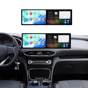 Écran interactif double 10,1 pouces Foforfor pour Hyundai Santa Fe 2019-2020 Android 15 <span class=keywords><strong>Carplay</strong></span> sans fil DSP GPS Autoradio Stéréo OEM - Product Image 1
