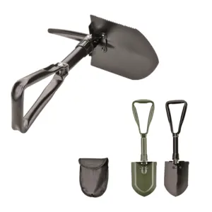303G Folding Survival Shovel Camping Tactical Shovel W/Pick - Heavy Duty Entrenching Tool For Off Road Camping Gardening Beach
