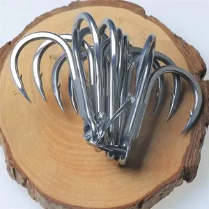 OEM Haute Qualité 6071-4X-HG 4 #   Hameçon de pêche en eau salée -5/0, antirouille, hameçon d'ancrage, hameçon <span class=keywords><strong>triple</strong></span> pour la pêche en <span class=keywords><strong>mer</strong></span> - Product Image 3