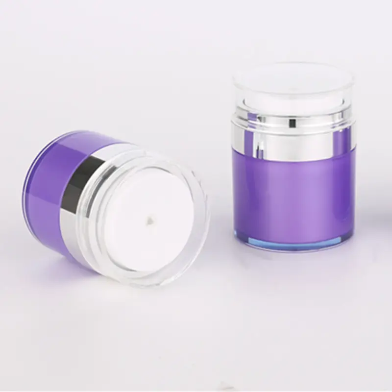 Tốt Nhất Bán 15G 30G 50G Nhựa Tùy Chỉnh Mỹ Phẩm Không Có Không Khí Lotion Acrylic Jar Trắng Rỗng Kem Container Bán Buôn