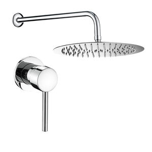 壁に取り付けられた雨の隠されたシャワーセットの2つの機能ゴールドブラシクロームブラックカラーバスルームシャワーホットとコールドシャワーミキサー - Product Image 3