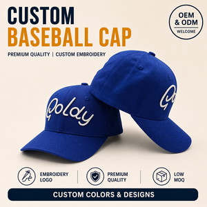 High Quality 6 Panel Baseball Cap Custom Embroidery Logo Low MOQ OEM Streetwear Urban Fashion Premium Personalized Branding <b>Top</b> - Product Image 1