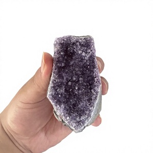 Pierre <span class=keywords><strong>de</strong></span> cristal naturelle Améthyste, grappe <span class=keywords><strong>de</strong></span> cristaux violets, minéral décoratif brut pour la maison, le bureau, l'exposition ou comme cadeau - Product Image 1