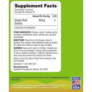 Tiras Orales de Alta Calidad para Promover la Digestión y Aliviar las Molestias Intestinales, Extracto de Raíz de Jengibre - Product Image 6