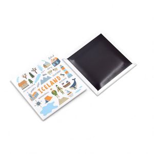Imán de nevera personalizado con imágenes de montañas nevadas islandesas, tamaño personalizado, recuerdo, regalo. - Product Image 2