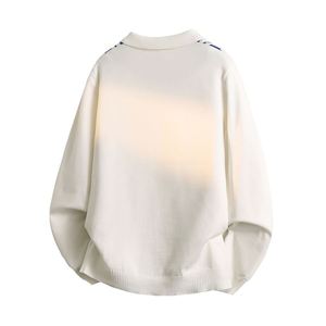 Suéter Nuevo de Primavera-Otoño 2025 para Hombre, Estilo Británico Retro, a Rayas, con Contraste, Corte Ajustado, Camiseta de Punto, Sudadera, Camisa Informal de Negocios - Product Image 4