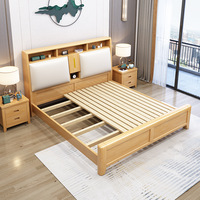 Lits en bois avec rangement, design luxueux et silencieux, certifiés qualité, avec tête de lit rembourrée en cuir