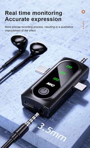 Microphones cravate sans fil USB-C portables personnalisés 4-en-1 avec suppression du bruit, anti-vent, pour enregistrement extérieur, compatibles iPhone et Android - Product Image 2