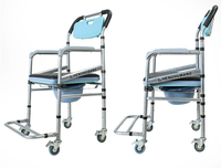 Chaise de douche pour personnes âgées en alliage d'aluminium EU-HC554 chaise de fauteuil roulant pour personnes âgées pour salle de bain