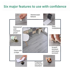 Autocollant <span class=keywords><strong>de</strong></span> <span class=keywords><strong>sol</strong></span> auto-adhésif pour carrelage en <span class=keywords><strong>ciment</strong></span>, épaissi, résistant à l'usure, imperméable, écologique, carré, pour usage domestique - Product Image 4