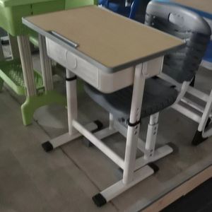 Henmei School <b>Desk</b> And Chair Set Metal Modern Simple <b>Study</b> Furniture For Primary And Secondary Students - Product Image 1