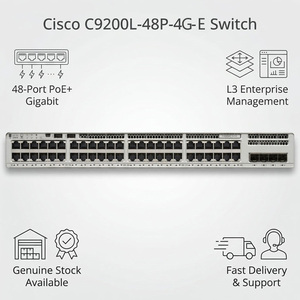 Nuevo Switch Cisco Catalyst 9200L C9200L-48P-4G-E Original, 48 Puertos PoE+, 4x1G Uplinks Fijos, Network Essentials L3, Gestado, en Stock - Product Image 1