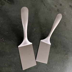 Ensemble de spatules en acier, 2 pièces, spatule plate robuste pour griller le steak, Teppanyaki, friture, usage domestique et commercial - Product Image 1