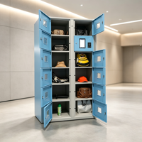 Casier intelligent en acier galvanisé pour le stockage de colis, idéal pour les magasins de détail, centres commerciaux, salles de sport, avec accès par PN/RFID/QR, système de casiers de bureau, ODM