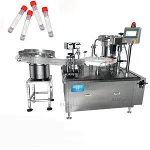 Competitive price chemical small liquid reagent tube bottle filling capping and labeling machine line