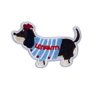 Patch de chien brodé thermocollant artisanat à coudre paillettes décorations en plastique de coton appliqué par transfert de chaleur pour dentelle en sergé/toile