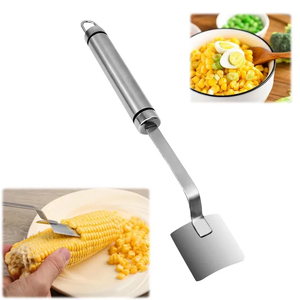 Zenidoo Stainless Steel Multi-Function Corn Peeler Serrated Stripper Cob Shaver Planer Thresher Cutter Fruit <b>Vegetable</b> Tool - Product Image 4