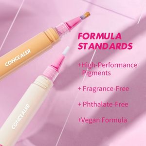 El mejor Lápiz corrector de base de maquillaje facial vegano natural con pincel, líquido corrector profesional personalizado al por mayor - Product Image 2