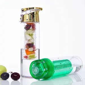 BPA الحرة المخصصة 700 مللي 24oz فصل الترشيح تريتان Infuser زجاجة ماء الفاكهة مع مقبض