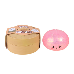 Jouet anti-stress créatif en forme de boulette simulée, en TPR à rebond lent, avec paillettes, type Baozi - Product Image 5