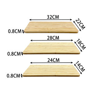 Lot de 3 planches à découper en bambou pour la viande, le fromage et le boucher. - Product Image 2
