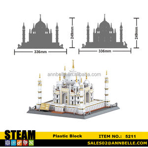 1113 pièces de blocs en plastique ABS, modèle de mosquée célèbre, Masjid Taj Mahal en Inde, design <span class=keywords><strong>grand</strong></span> et détaillé avec rapports de test CPC CE - Product Image 2