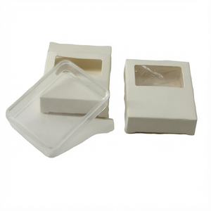 กล่องพลาสติกใสทรงสี่เหลี่ยม PS สำหรับบรรจุอาหาร พร้อมหน้าต่าง - Product Image 1