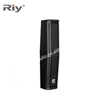 Sistema de Sonido RIY TP12SP+L304 Pro con Altavoz Activo de 12 Pulgadas y 4 Altavoces de Columna de 3 Pulgadas en Madera para Actuaciones en Escenarios al Aire Libre