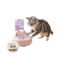 Fontaine à eau pour chat à remplissage automatique par gravité, distributeur d'eau portable en PP pour animaux de compagnie, abreuvoir en forme d'oreille de chat, gamelle de voyage pour chien d'intérieur