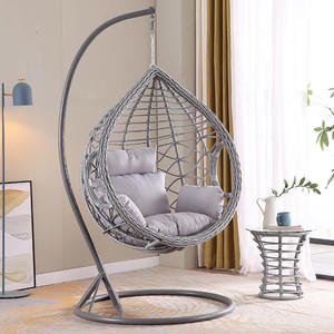 Chaises suspendues confortables de balançoire de patio de forme d'oeuf de meubles en osier de rotin de jardin extérieur - Product Image 2