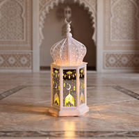 Lanterne marocaine en plastique rectangulaire de petite taille, utilisation intérieure, porte-bougie réutilisable