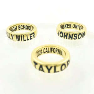 JX330パーソナライズされた卒業クラス結婚式の婚約誕生日記念日ジュエリーカスタムバンドリング女性男性子供男の子女の子ギフト - Product Image 5
