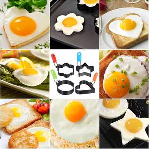 Molde de Acero Inoxidable para Hacer Omelettes y Huevos Fritos, Modelo DIY, Portátil - Product Image 5