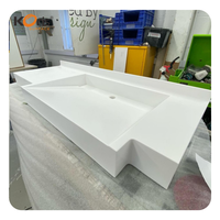 Plus de 300 couleurs Surface solide Pierre artificielle Feuilles de surface solides pour dessus de vanité Comptoirs