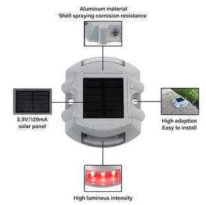 Marcador de Pavimento Elevado Solar Personalizado con Ojo de Gato, Marcador de Tráfico Luminoso, Marcador de Carretera Solar con Ojo de Gato de Aluminio en Forma de <span class=keywords><strong>Herradura</strong></span> - Product Image 5