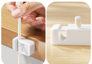 Kẹp cáp điều chỉnh được, giá đỡ dây cáp dưới bàn, bộ quản lý dây cáp, giá đỡ dây cáp cho tường và bàn - Product Image 3