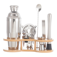 Kit de barman premium 10 pièces, accessoires de bar, doseur, shaker à cocktails avec couvercle en forme de champignon, outils de bar en acier inoxydable