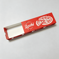 Boîte à pizza coulissante rectangulaire de 25 cm avec logo personnalisé, écologique, pour une seule part, à emporter, emballage pour la restauration rapide