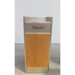 Poubelles de restaurant en acier de 120 L avec porte-<span class=keywords><strong>bac</strong></span> supérieur, <span class=keywords><strong>bac</strong></span> à déchets pour cafétéria, pour les chaînes de restauration rapide - Product Image 1