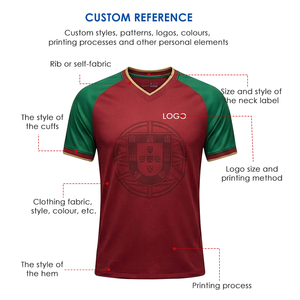 Maglie da Calcio Retrò Personalizzabili all'Ingrosso, Traspiranti, Unisex, Manica Corta, 2026 per Uniformi della Nazionale di Calcio del Portogallo - Product Image 6