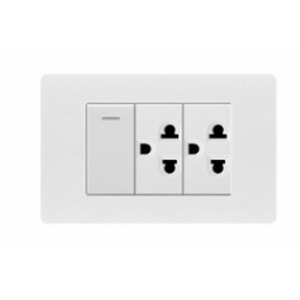 Phong cách hiện đại Big Khung 1 Gang 1 Way + đôi Thái Lan Ổ cắm điện thiết kế mới tường Ổ cắm chuyển đổi ổ cắm - Product Image 1