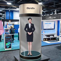 Tube holographique cylindrique 3D avec interaction IA, affichage publicitaire étanche 4K pour expositions et écoles