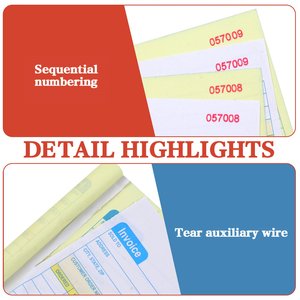 Papel autocopiativo personalizado A4 para notas de entrega, menú de restaurante A5, forma de pago en efectivo, factura, libro de pedidos A6 con copia carbónica - Product Image 4