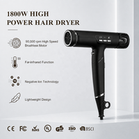 Sèche-cheveux professionnel à séchage rapide, outil de coiffage intelligent pour salon, pliable, moteur BLDC haute vitesse, avec fonction ionique