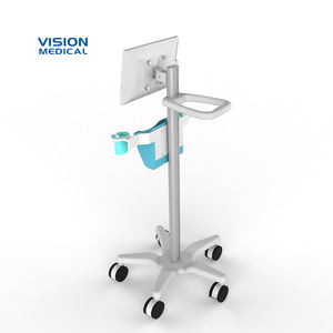 औद्योगिक शैली के लैपटॉप कार्ट कैस्टर मेडिकल ट्रोली महत्वपूर्ण संकेत, स्टैंड वार्ड नर्सिंग और धातु के लिए स्टैंड फर्नीचर - Product Image 3