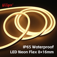 像素RGB 24V LED霓虹灯柔性硅胶灯管IP65防水816mm户外灯管最大高度4m宽度9m应用场合